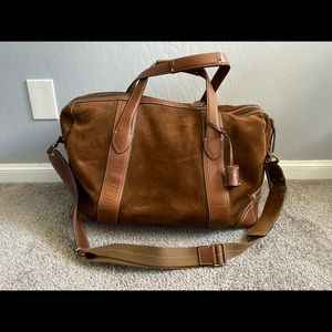 Brown Suede Coach Duffle Bag